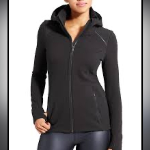 Athleta Tops - Athleta Stronger Hoodie Zip Up Sweatshirt Black